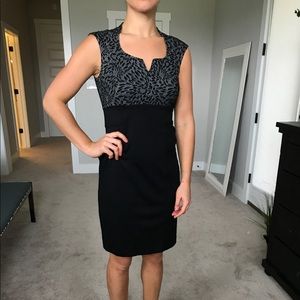 Mixed fabric dress